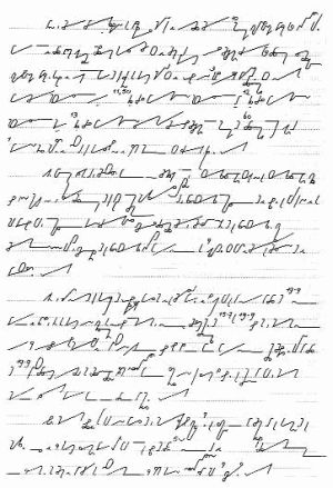 Notes in shorthand