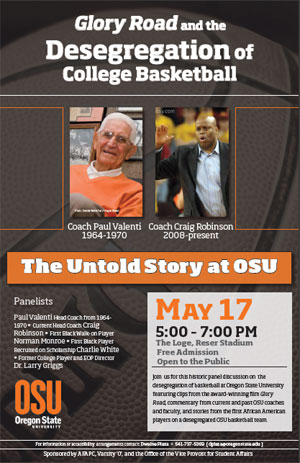 “Glory Road and the Desegregation of College Basketball: The Untold Story at Oregon State”. May 17, 2011