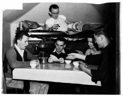 Kupono Cooperative House members playing cards, 1940.