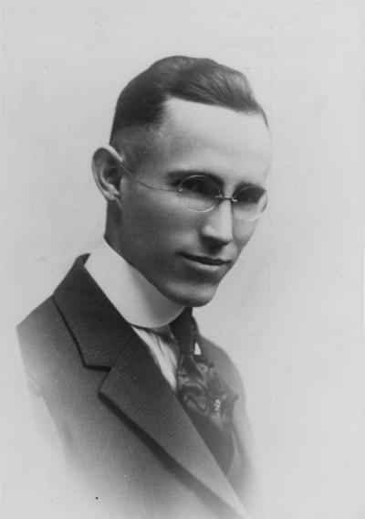 <p>William Homer Maris, ca 1920s. In 1914 Maris began composing the words to a song that he felt would gather the spirit of Oregon Agricultural College, which became "Carry Me Back," the College'<span class='highlight0 bold'>s</span> alma mater. In 1918 Maris</p><p>				dedicated the piece to "Mother Kidder" the much-loved College librarian. Maris earned an M.<span class='highlight0 bold'>S</span>. degree in Agriculture from O. A. C. that same year. He died in 1933 in a bicycle accident.</p>