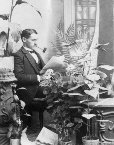 <p>Emile F. Pernot, ca. 1890. Pernot and his brother, Eugene, started a photography business in Corvallis about 1889. Emile Pernot taught photography and art classes at <span class='highlight0 bold'>Oregon</span> Agricultural College in the 1890s and in 1899 was</p><p>				the first faculty member to teach a course in bacteriology.</p>