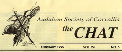 Letterhead of the Audubon Society of Corvallis newsletter, February 1995.