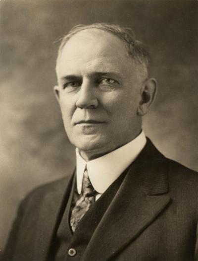Grant Adelbert Covell, ca. 1920s. Covell was a professor of Mechanics and Mechanical Engineering and served as the first Dean of Engineering from 1907-1927.
