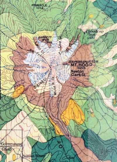 Detail from a map of the northern portion of the Cascade Range Forest Reserve, 1901.