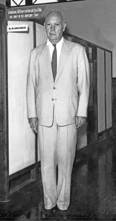 Godfrey R. Hoerner, ca. 1950s. Hoerner was Chief of the OSC technical assistance team at Kasetsart University in Thailand from 1955 to 1959.