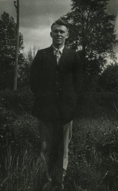 Portrait of an individual believed to be Albert Schleicher, ca 1920s.