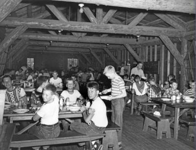 YMCA Camp dining room, Silver Creek, Oregon, ca. 1940.