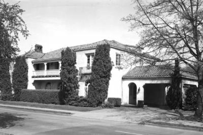 Co-ed Cottage, 1962. Built in 1926 as a house for the Alpha Chi Omega sorority, Oregon State purchased the building about 1956. It was used as a cooperative house for women, Co-ed Cottage, until the early 1980s. Today it serves as the administrative offices of the College of Oceanic and Atmoshpheric Sciences.