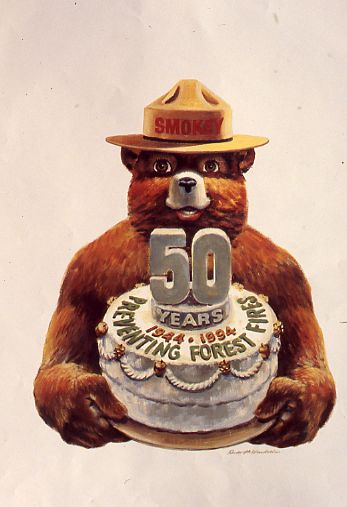 Smokey Bear 50th Anniversary Poster
