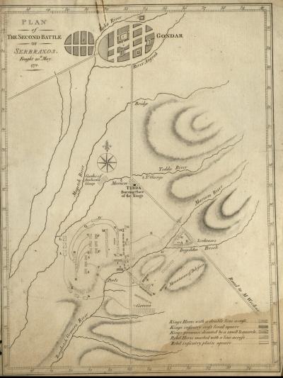 Plan of the First Battle of Serbraxos Fought 20 May, 1772