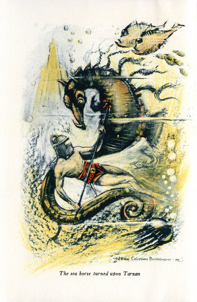 The sea horse turned upon Tarzan (Tarzan and the Forbidden City).jpg