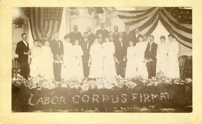 Sepia photograph of the Graduating Class of 1892.