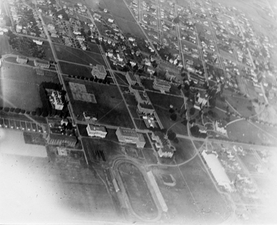 Aerial view of the OAC campus as viewed from the southwest