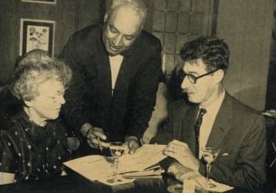 Reproduced photograph of Roger and Betty Hayward at the University Club.