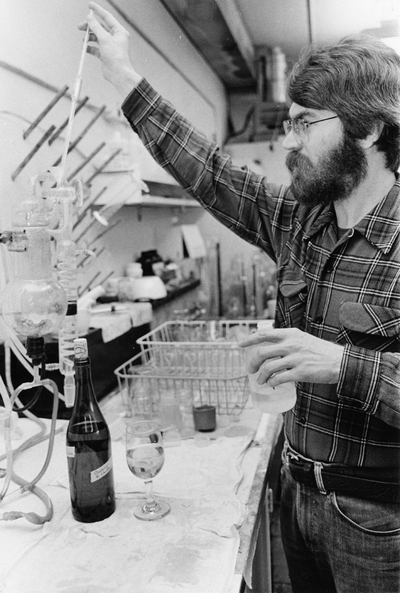 Barney Watson testing wine