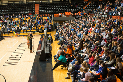 Student speak-out at Gill Coliseum