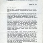 Letter from Dennis Flanagan to Roger Hayward.