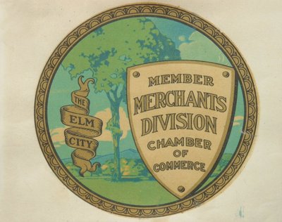Color reproduction of an emblem created for the Keene, New Hampshire Chamber of Commerce.