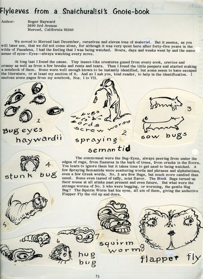Illustrations and descriptions from &quot;Flyleaves from a Snaturalist&#039;s Gnote-book.&quot;