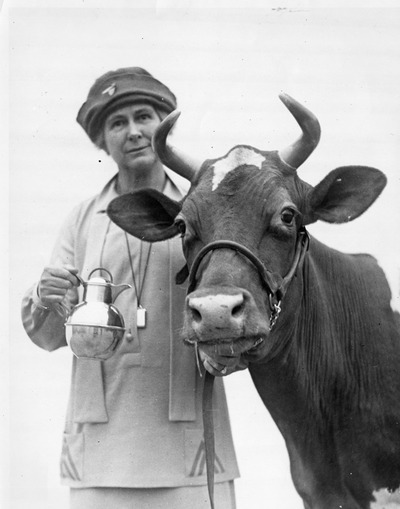 Woman and Cow