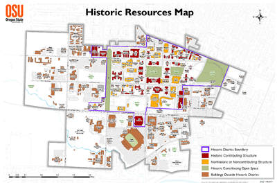 Map of the OSU National Historic District