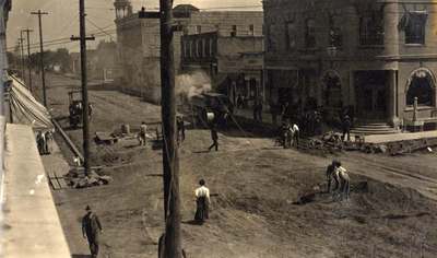 Paving Downtown Corvallis, ca. 1910s