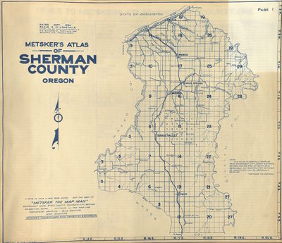 Metsker Map of Sherman County
