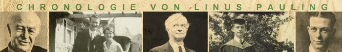 Chronologie von Linus Pauling