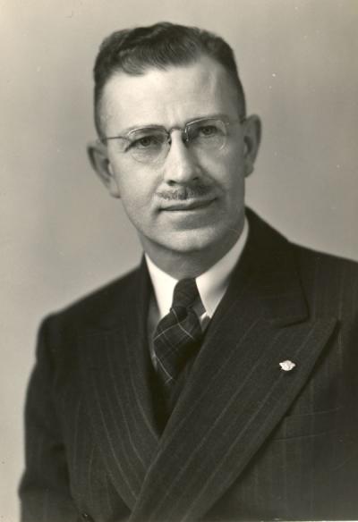 Herbert Reeves Sinnard, 1945. Sinnard was a professor of Agricultural Engineering from 1935-1957. He was also the head of the Architecture Department.