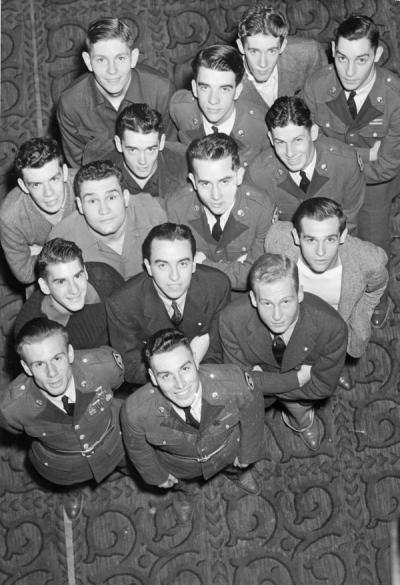 Army ROTC members in the Memorial Union, 1940s.