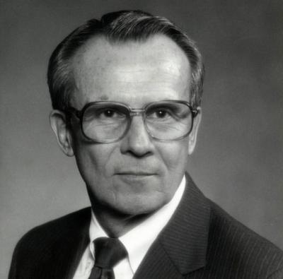 Portrait of John V. Byrne, ca. 1985.