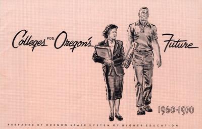 Cover of a Colleges for Oregon's Future brochure, ca. 1960s.