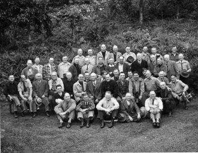 Rotary Club [?] group in Waldport, Oregon, ca. 1940s.