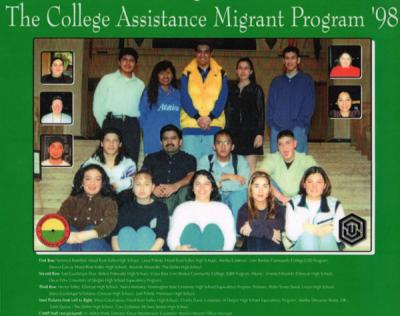 Group photo of the 1998 College Assistance Migrant Program participants.