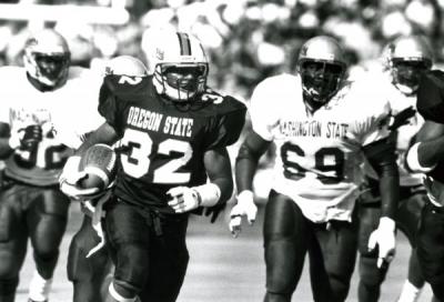 Unidentified image of an OSU football player, ca. 1990s.