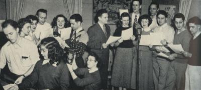 Members of the OSC Mike Club performing, 1949.