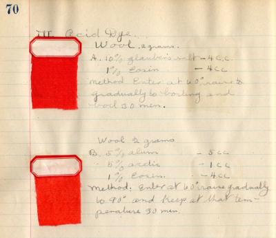 Detail from the Alfie Nelson Laboratory Notebook.