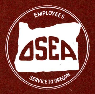 Oregon State Employees Association logo from a pamphlet titled "It Pays You to Belong," ca 1970s.