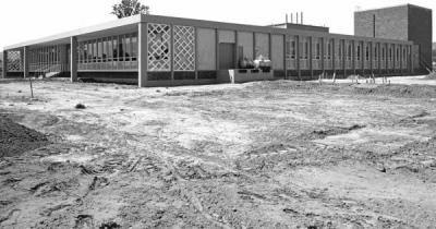 The Radiation Center Building soon after construction, 1964.