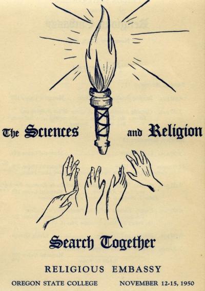 Religious Embassy flyer included in the scrapbook, November 1950.
