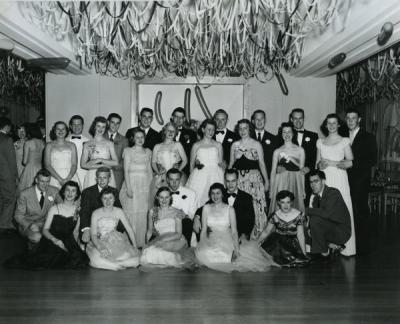 OSC students at a formal dance, ca. early 1950s.