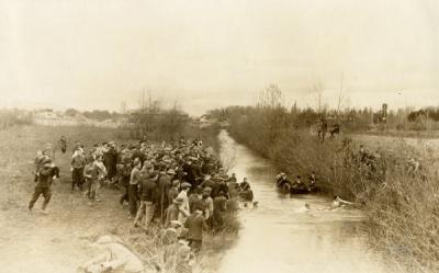 The annual freshman/sophomore class of 1917 and 1918 tug of war was held at Fischer's Mill Race. The class of 1918 won. 1915.