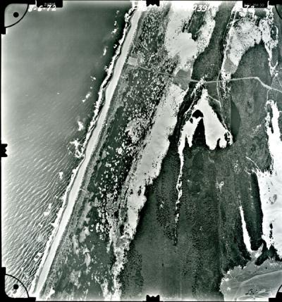 Aerial image of the Oregon Pacific coastline, 1972.