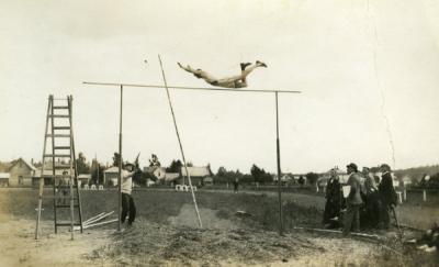 OAC pole vault competitor, ca 1910s.