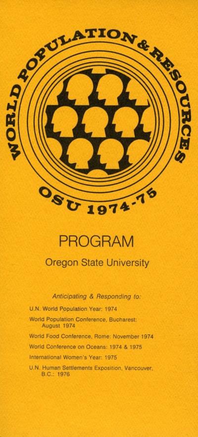 Cover of a program produced by the Office of Undergraduate Studies, ca 1974.