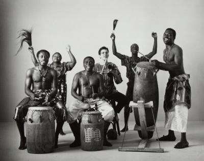 Obo Addy with Okropong, a performance group featuring traditional music and dance of Ghana.