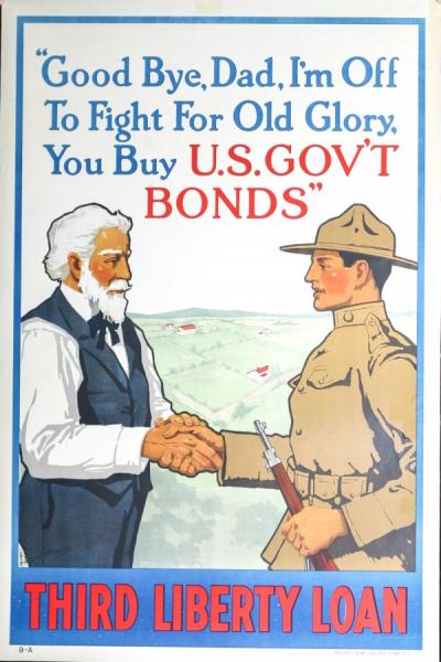 War Bonds promotional poster, 1918.