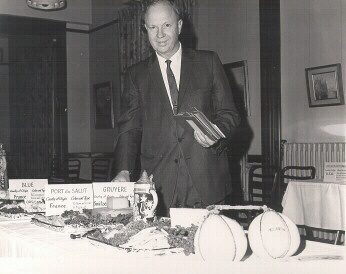 Paul R. Elliker, ca. 1960. Elliker became Microbiology Department chair in 1952 and quickly gained popularity for his cheese presentations.