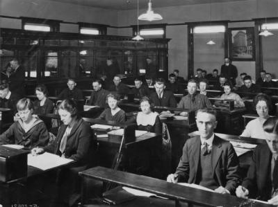 Bexell Hall Classroom, ca. 1920s.