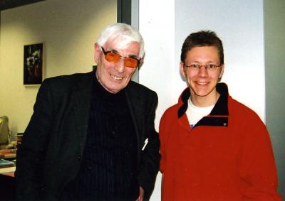 Jack Dunitz and an unidentified colleague, 2003.